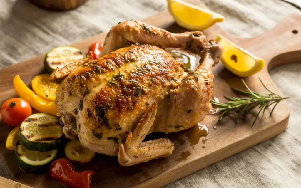 Grilled Lemon Herb Chicken with Summer Vegetables🍋🍗🌽