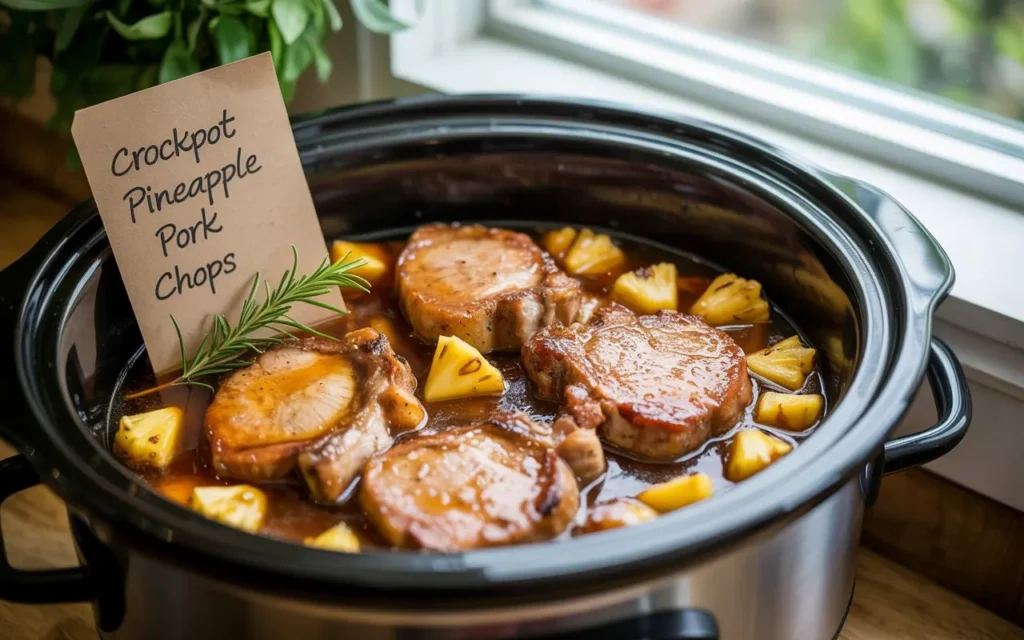 Crockpot Pineapple Pork Chops