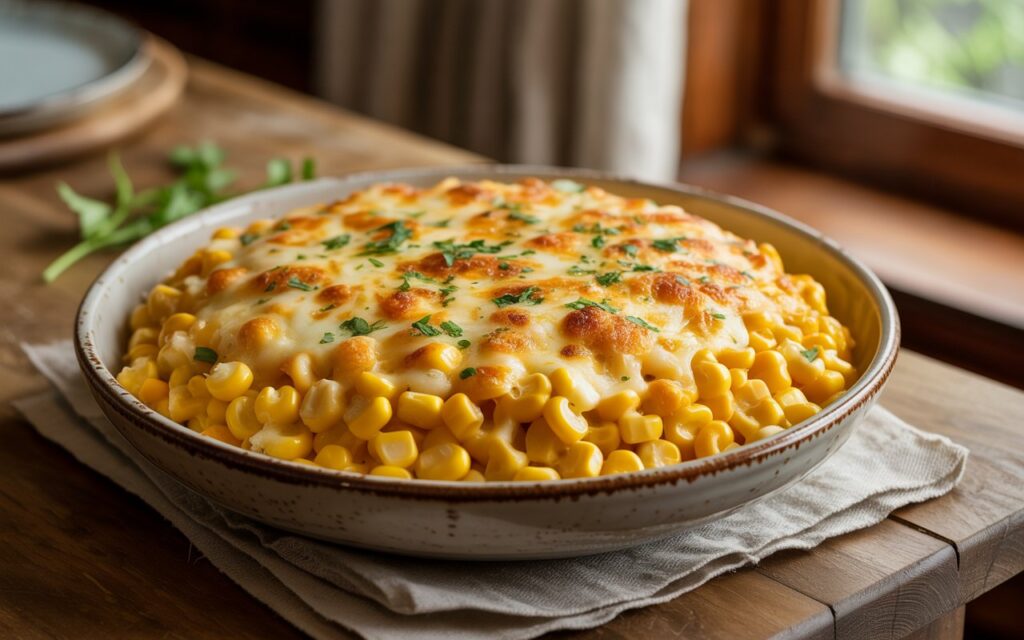 Cheesy Garlic-Crusted Corn