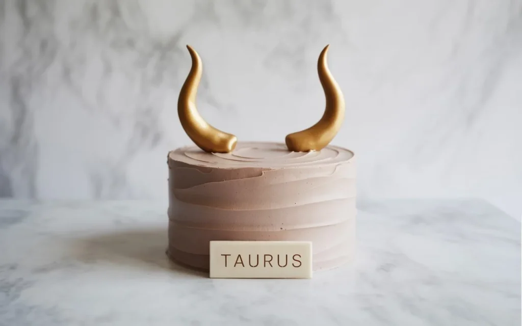 Minimalist Taurus Cake