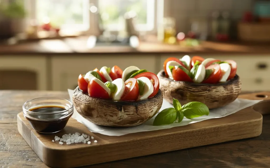 Caprese Stuffed Portobello Mushrooms