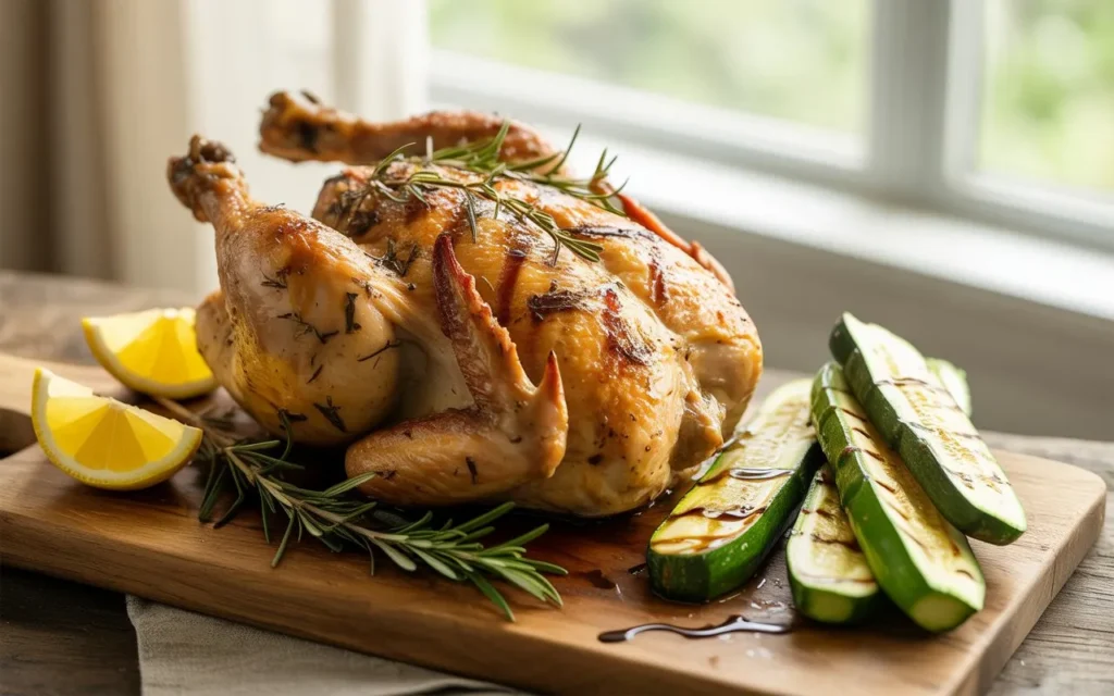 Grilled Lemon Herb Chicken with Zucchini