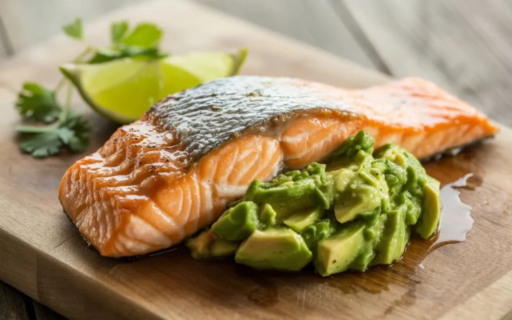 Grilled Salmon with Avocado Salsa🐟🥑🌿