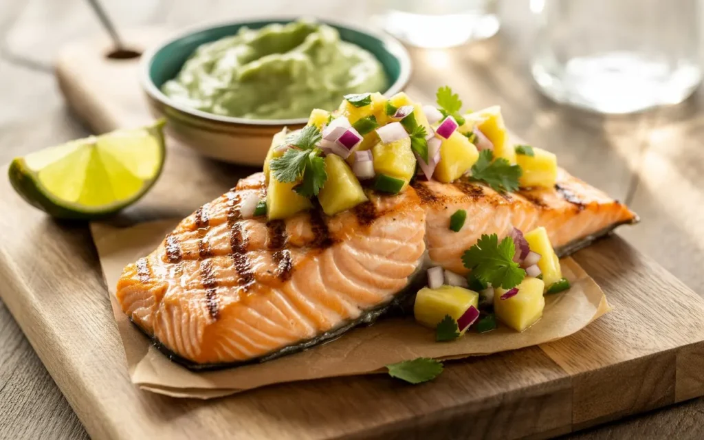 Grilled Salmon with Pineapple Salsa
