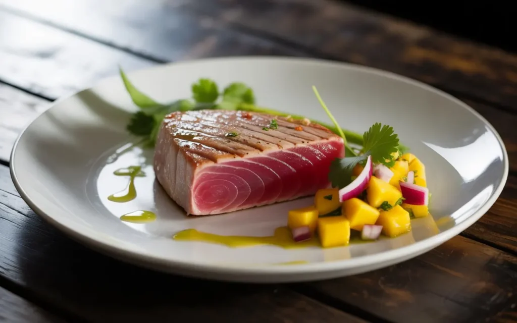 Seared Tuna Steak with Mango Salsa