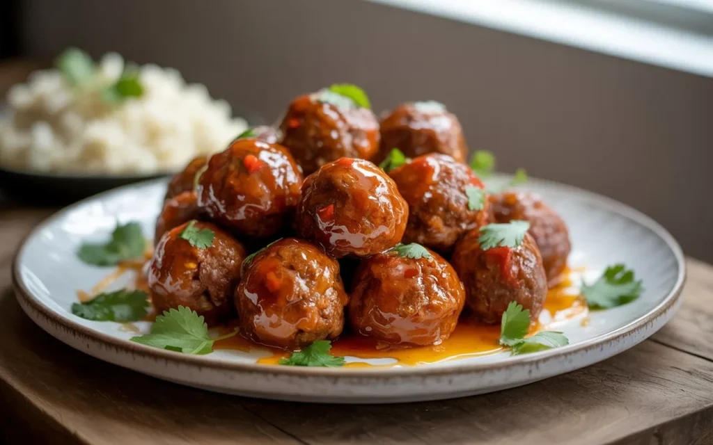 Honey Sriracha Meatballs🔥🍯