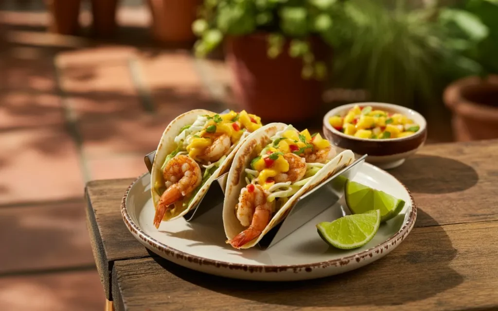 Shrimp Tacos with Mango Salsa