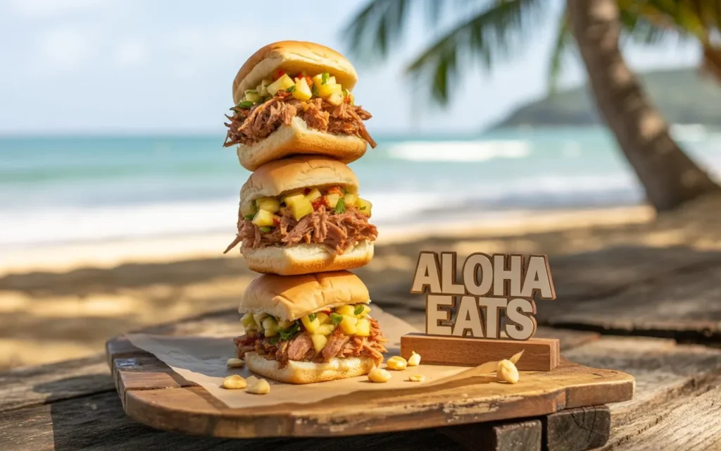Hawaiian Pulled Pork Sliders🌺🍍🍔