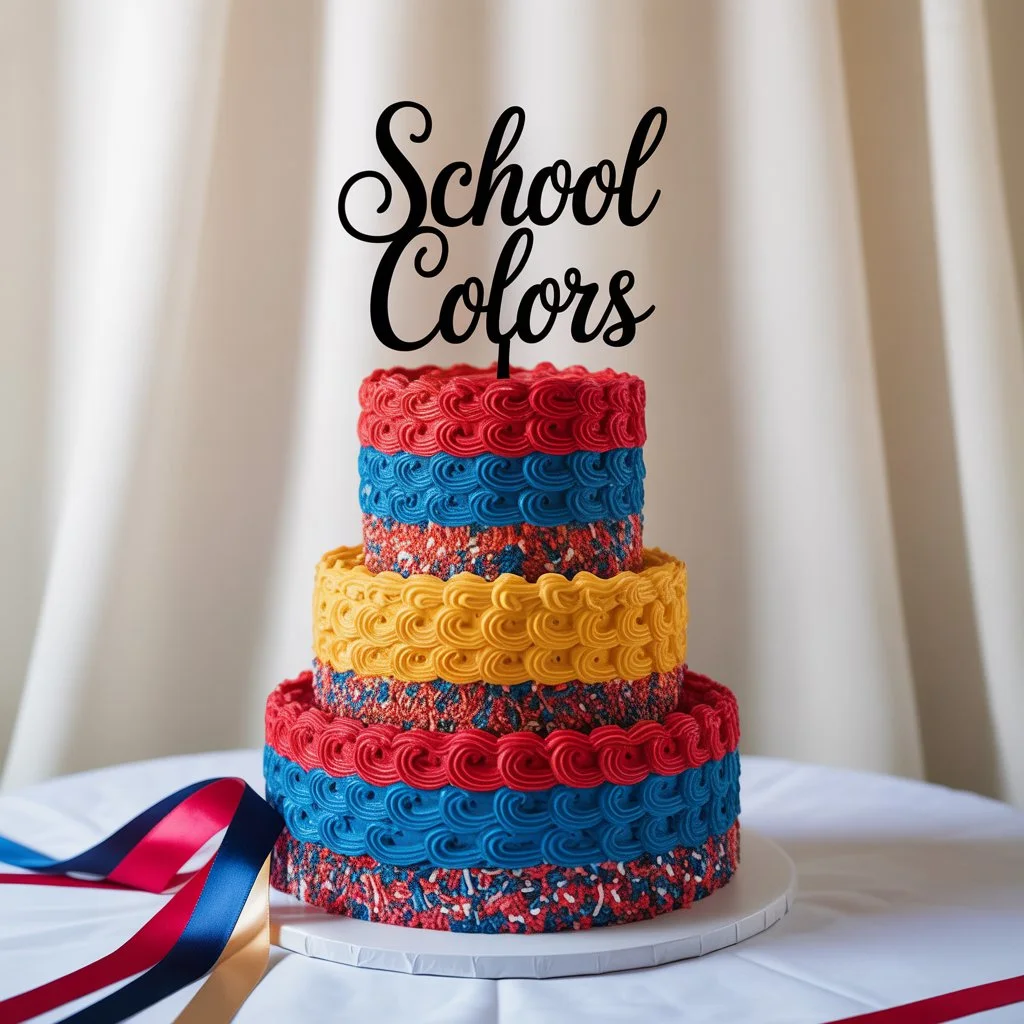 School Colors Theme Cake