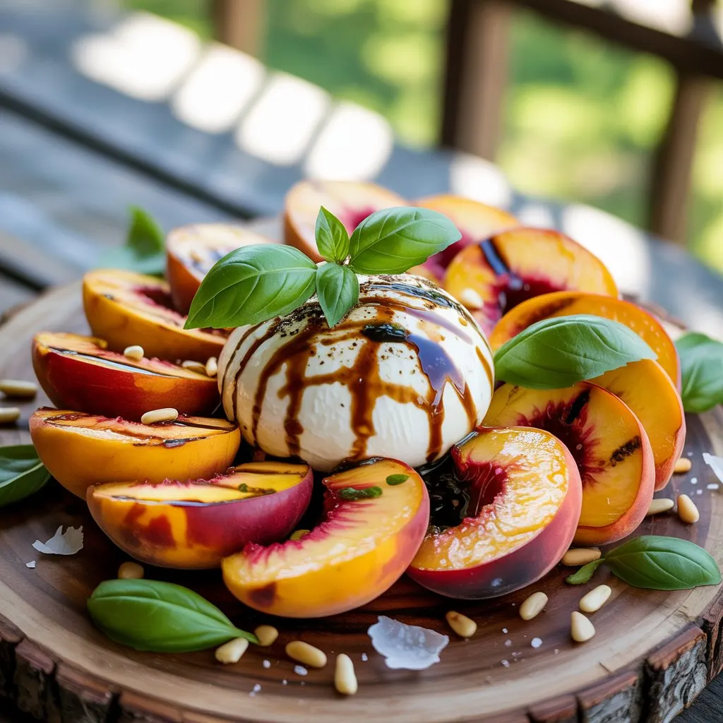 Grilled Peach & Burrata Salad 🍑🧀