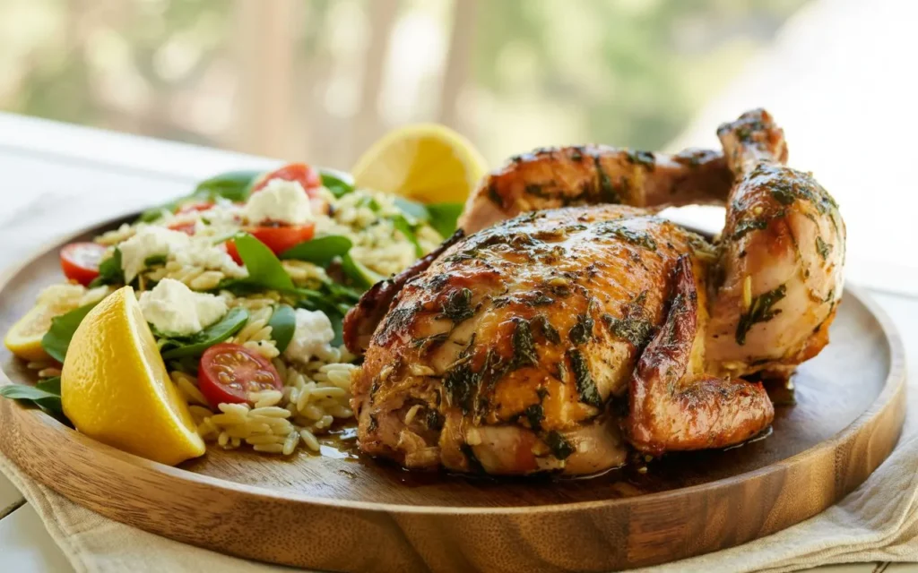 Lemon Herb Grilled Chicken with Orzo Salad