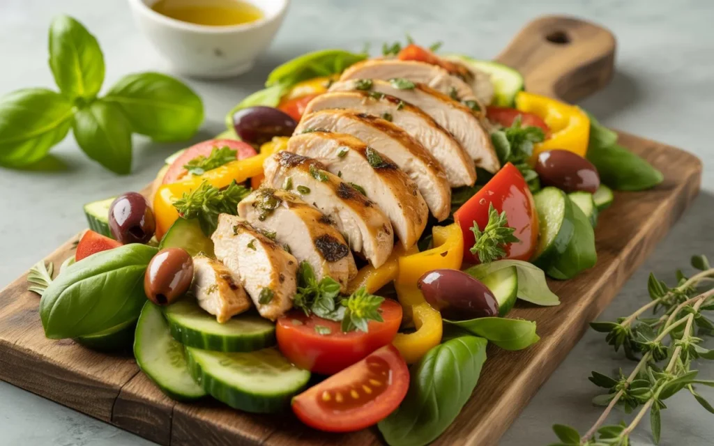 Mediterranean Grilled Chicken Salad