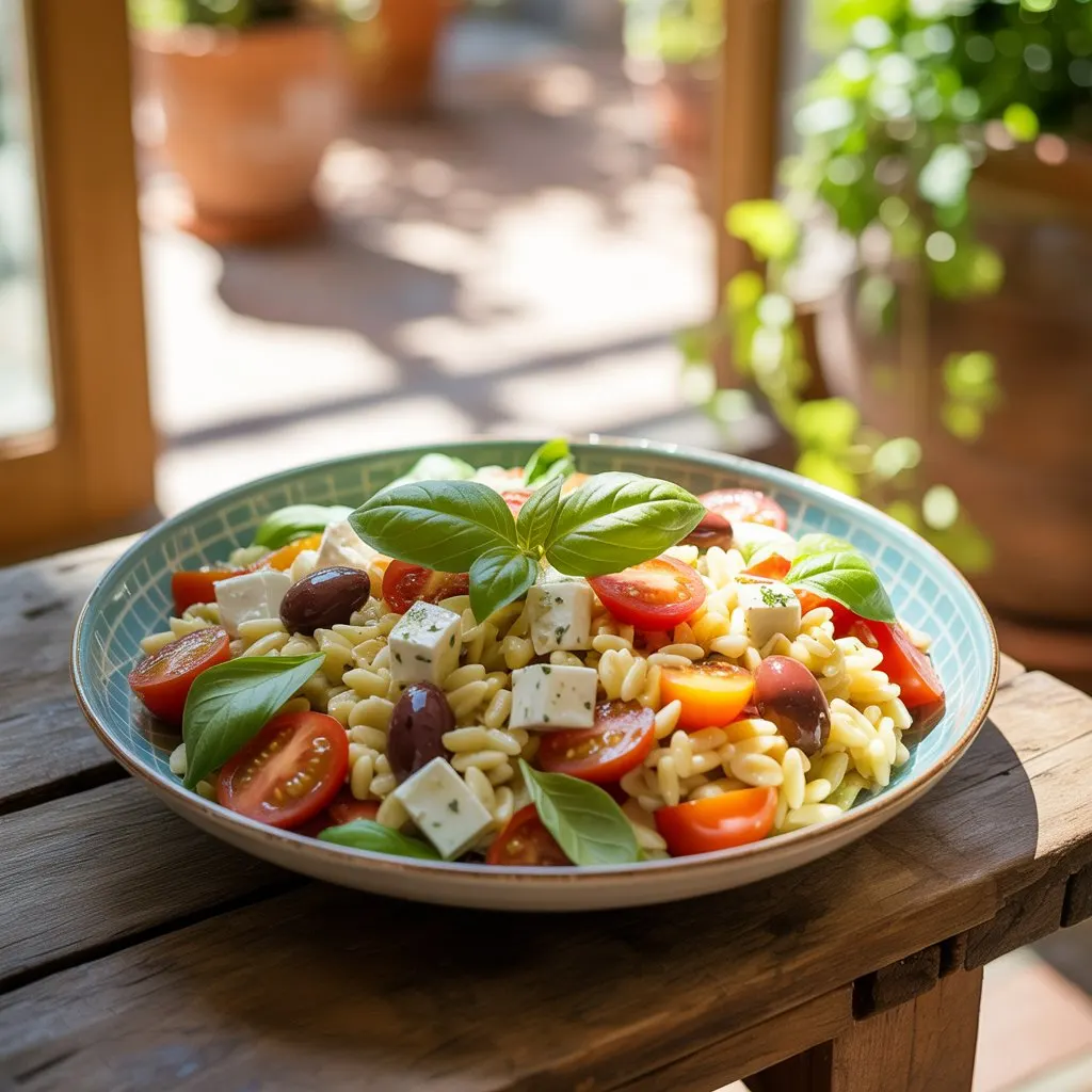 Mediterranean Orzo Salad 🫒🍅