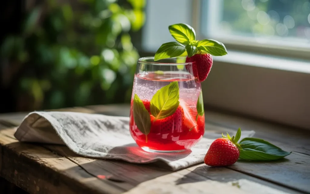 Strawberry Basil Smash🍓🌿🍋