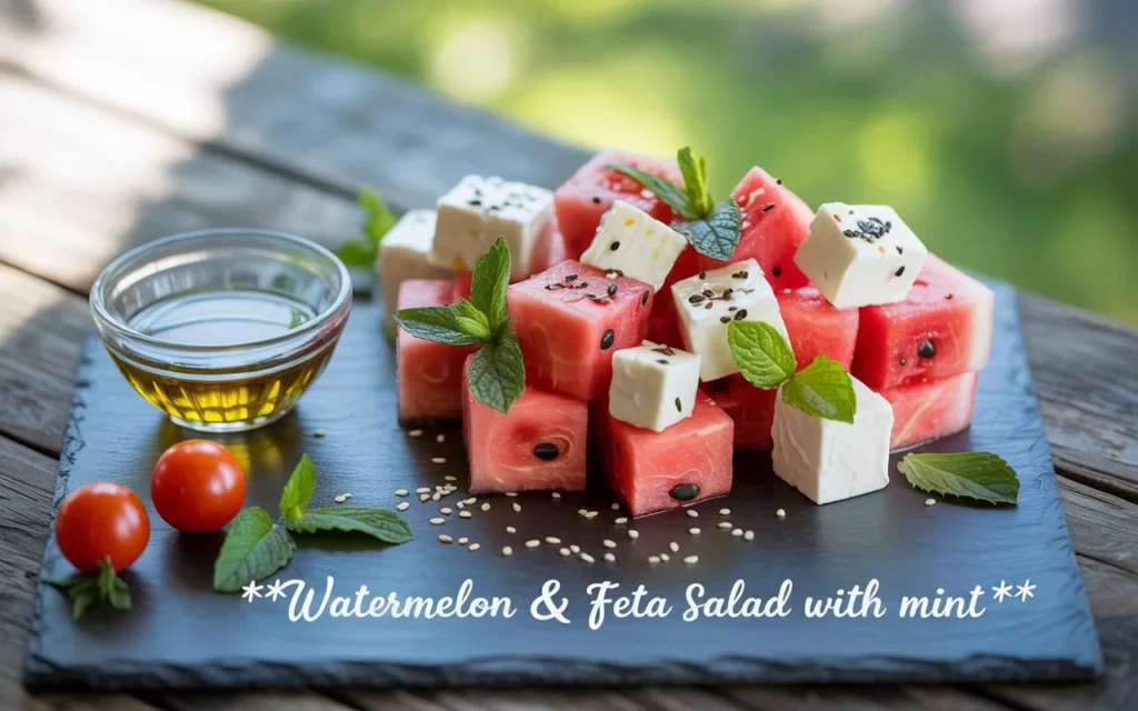 Watermelon & Feta Salad with Mint🍉🧀