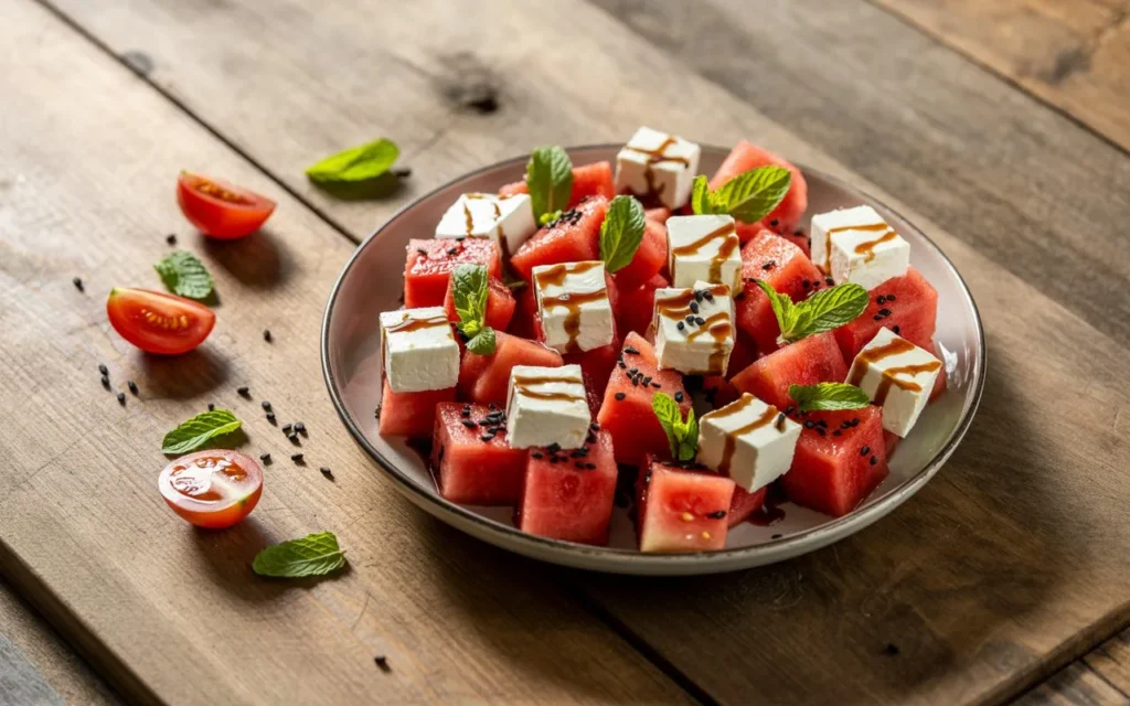 Watermelon Feta Salad🍉🧀🌿