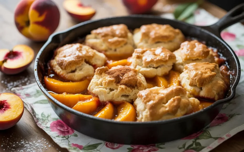 Peach Cobbler (Dessert)🍑🍨🔥