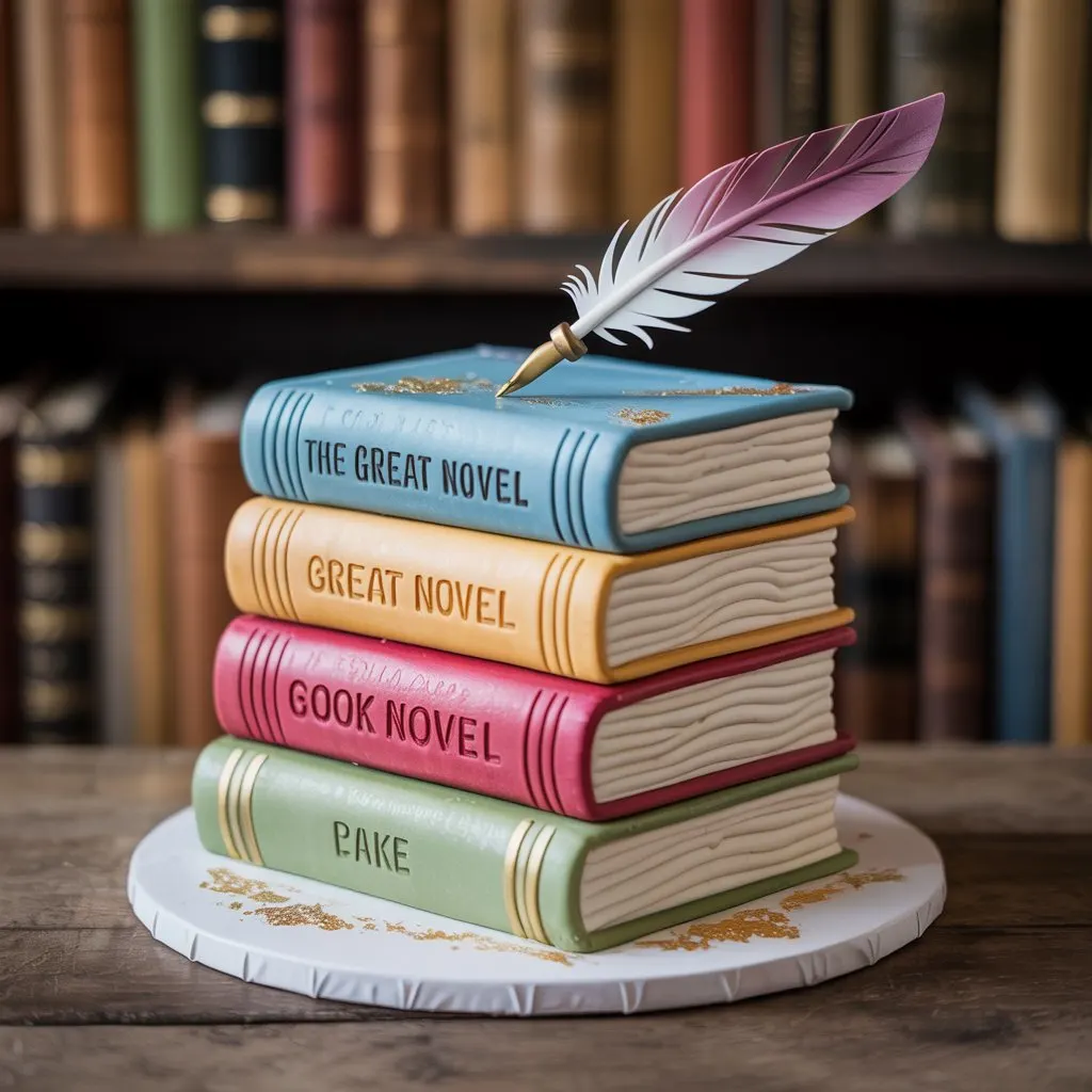 Books Stack Cake