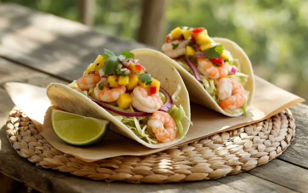 Shrimp Tacos with Mango Salsa