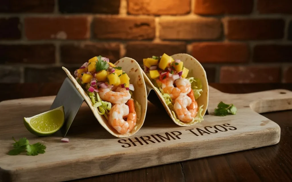 Shrimp Tacos with Mango Salsa🌮🍤🥭