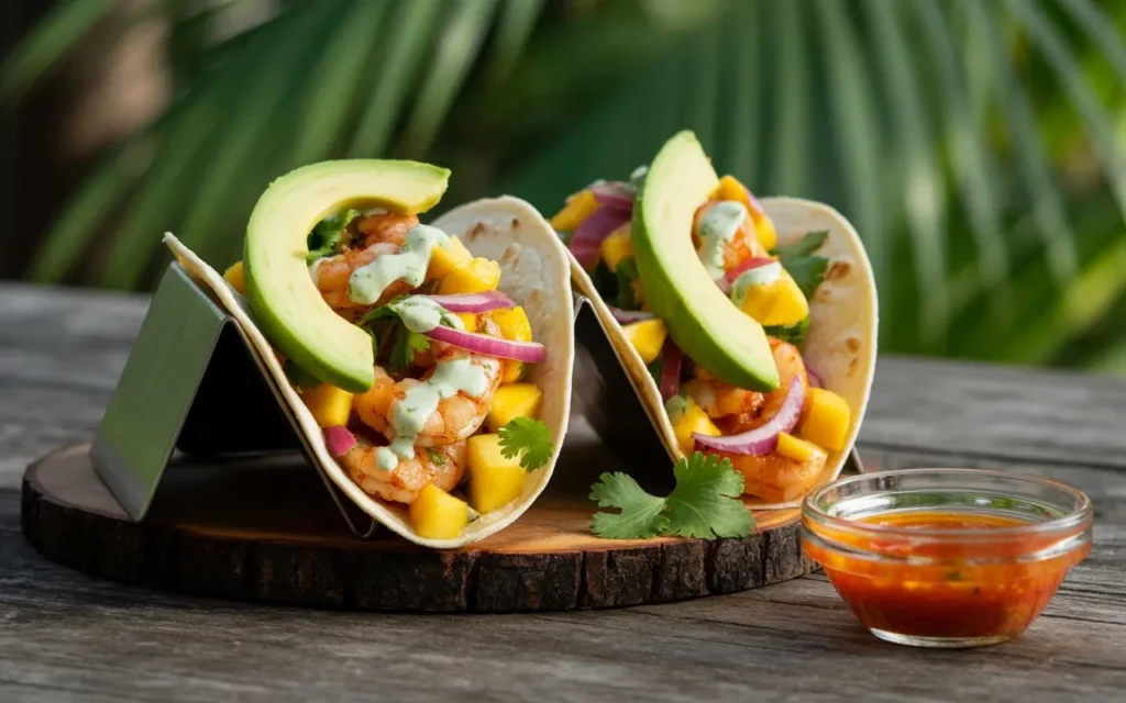 Grilled Shrimp Tacos with Mango Salsa 🌮🍤