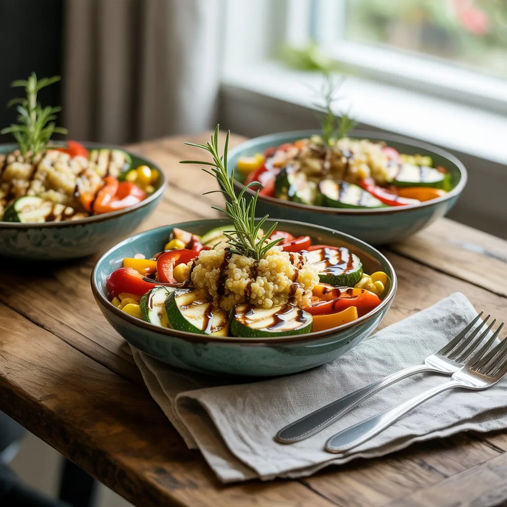Quinoa & Grilled Veggie Bowls🌽🥗