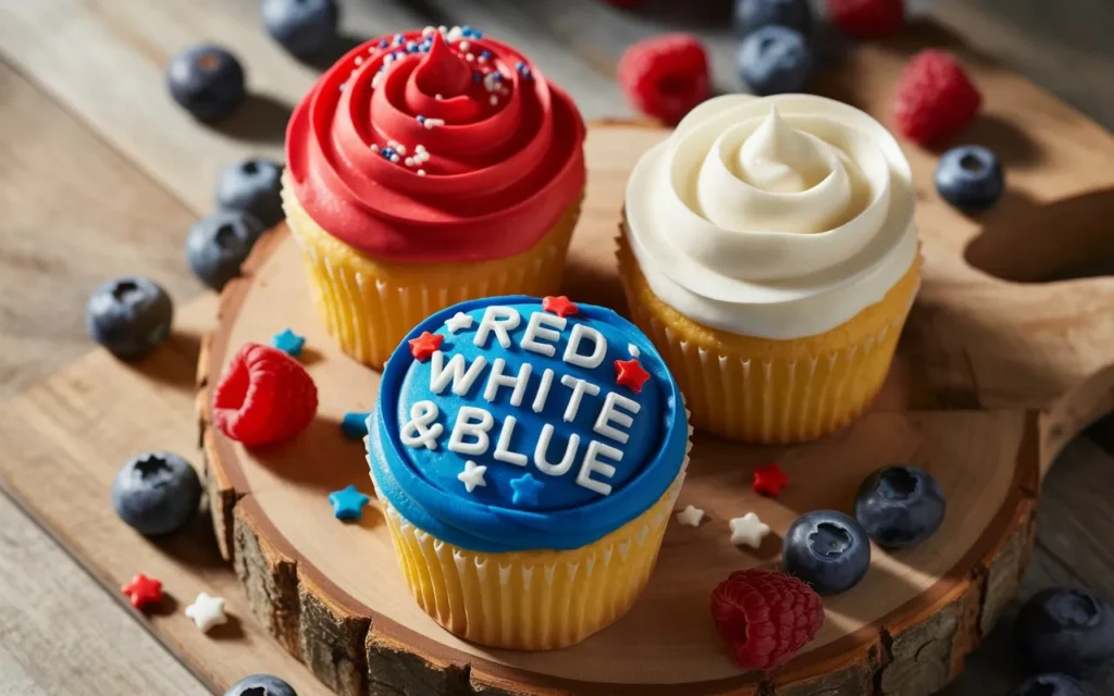 Red, White & Blue Cupcakes