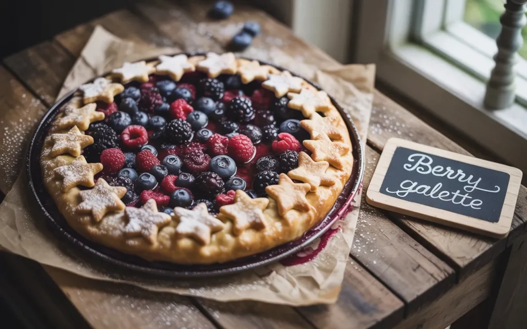 Berry Galette with Star Cutouts