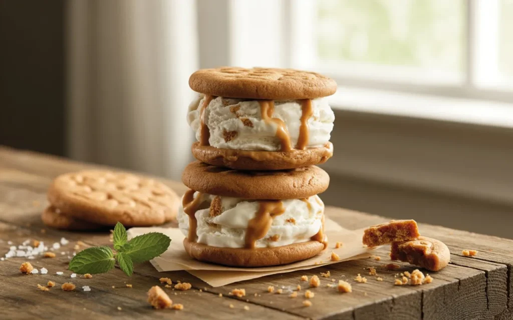 Salted Caramel Ice Cream Sandwiches