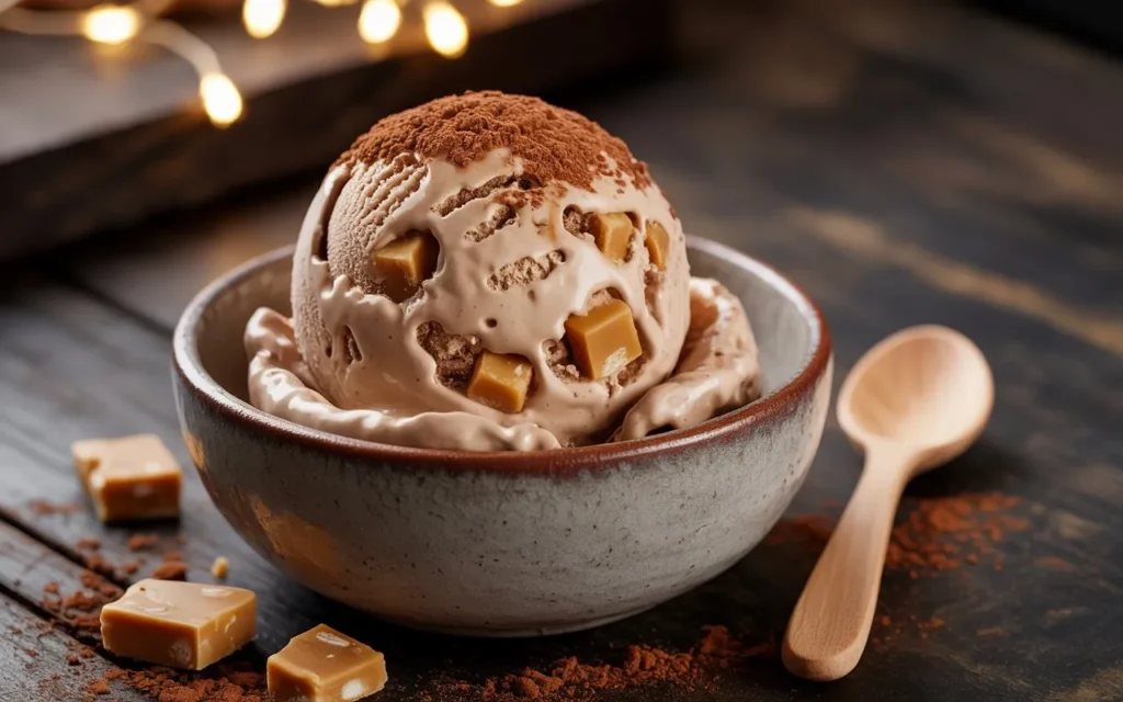 No-Churn Coffee Toffee Ice Cream