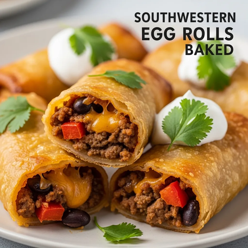 Southwestern Egg Rolls Baked