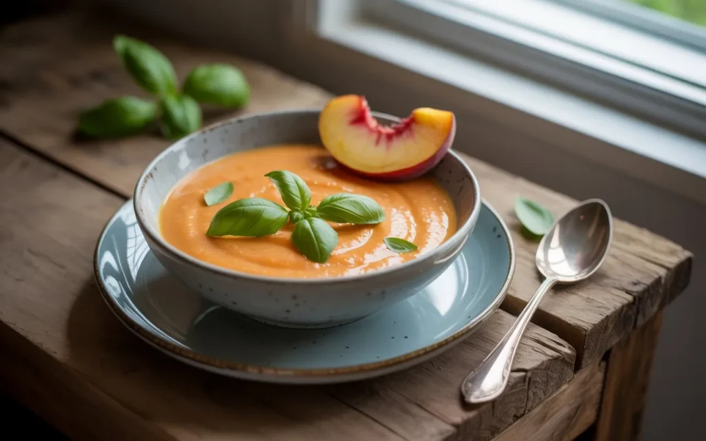 Peach & Basil Bisque