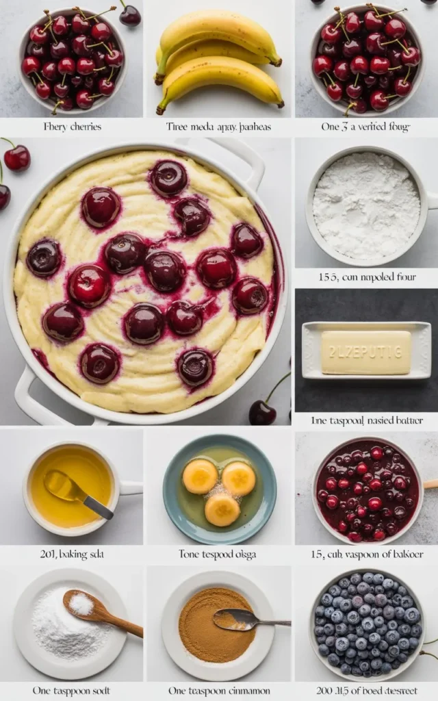 Banana Bread with Blueberries  Ingredients