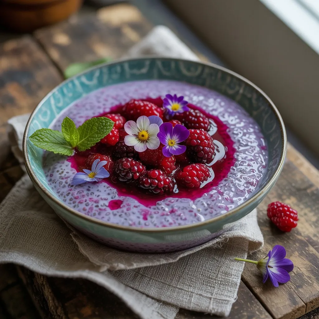 Mulberry Chia Pudding
