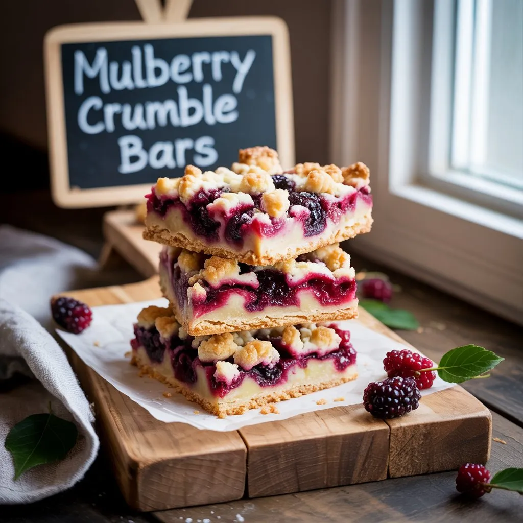 Mulberry Crumble Bars