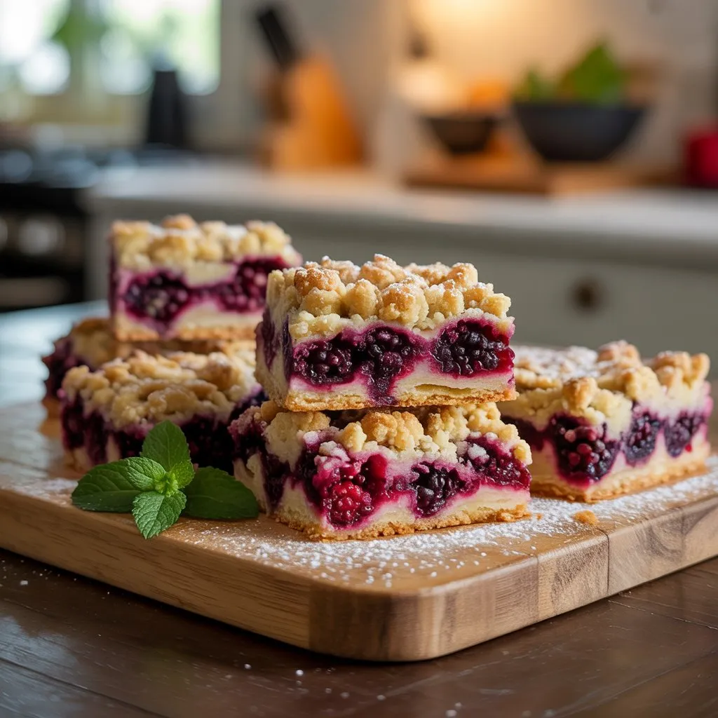 Mulberry Crumble Bars