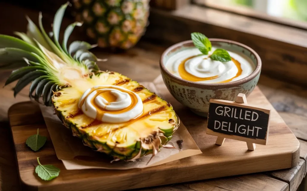 Grilled Pineapple with Honey Yogurt