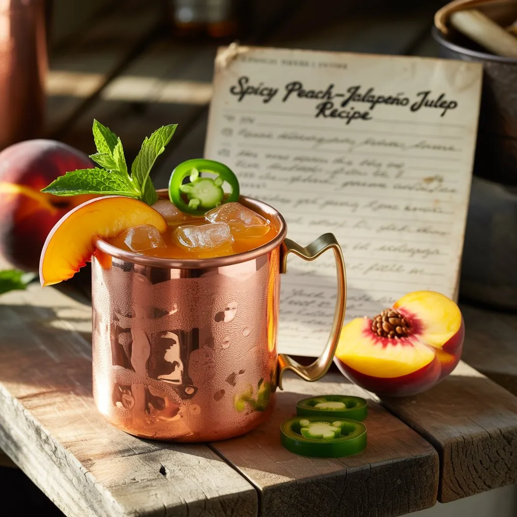 Spicy Peach-Jalapeño Julep