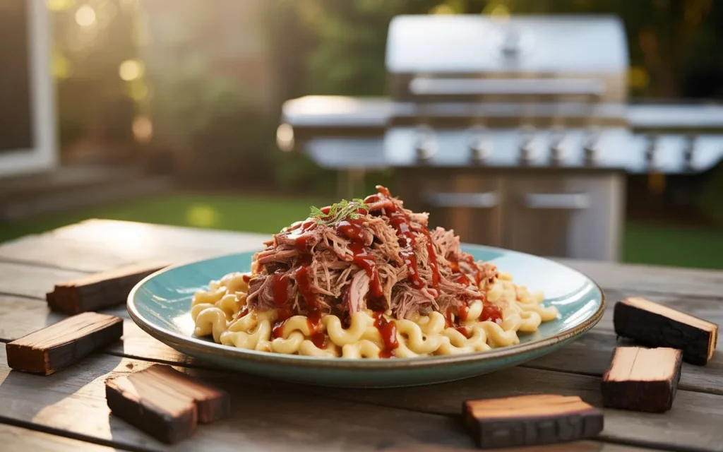 BBQ Pulled Pork Smoked Mac