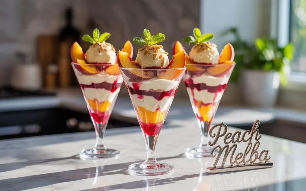 Peach Melba Parfaits