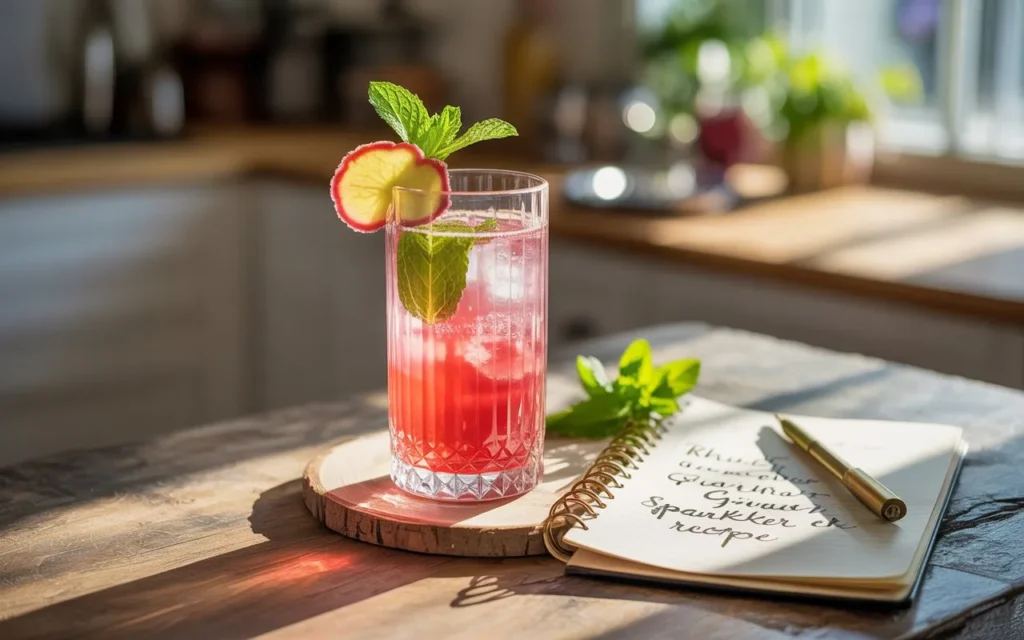 Rhubarb & Ginger Sparkler Cocktail