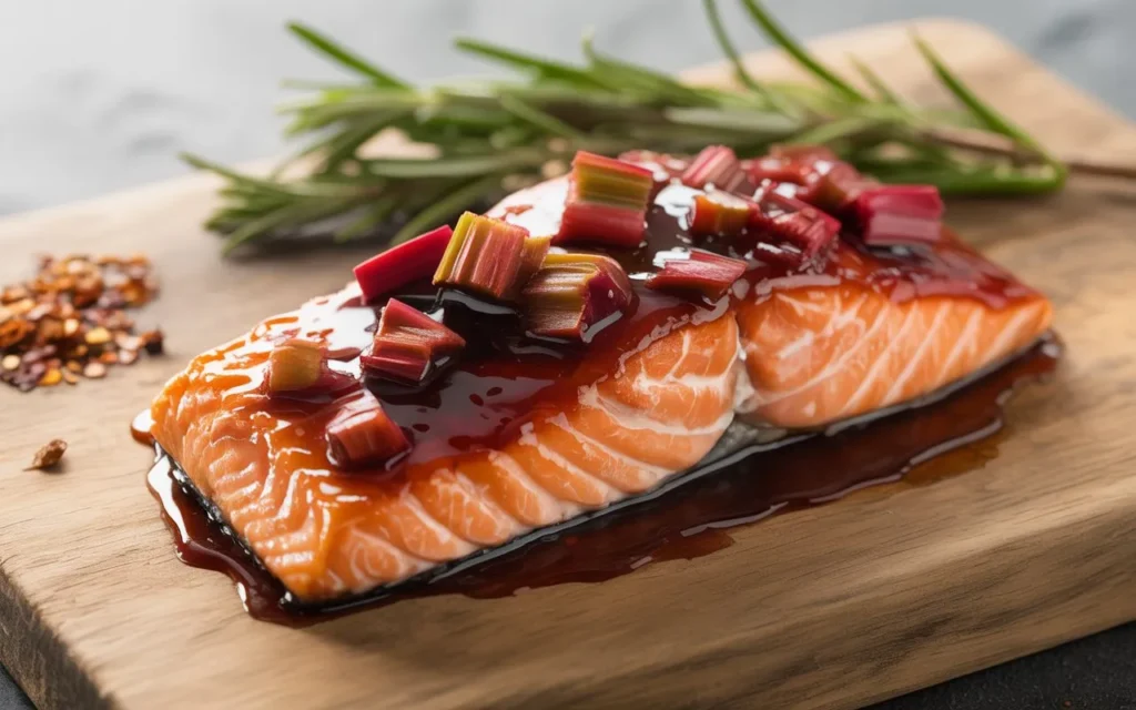 2. Rhubarb-Balsamic Glazed Salmon š