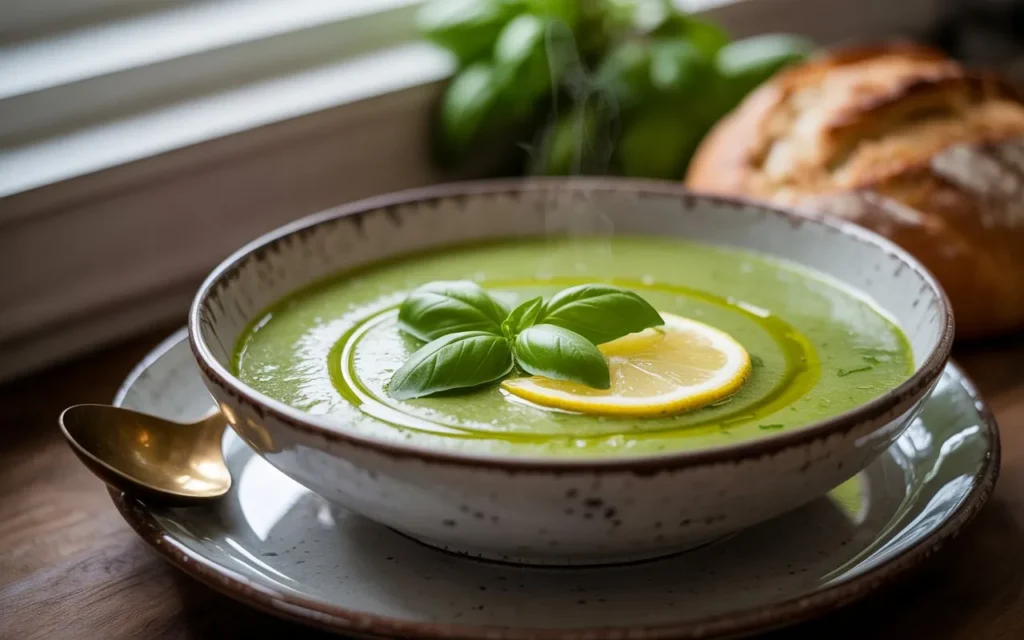 Zucchini & Lemon Basil Soup