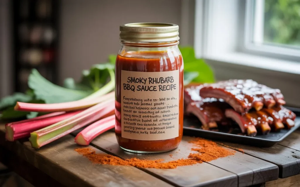 Smoky Rhubarb BBQ Sauce