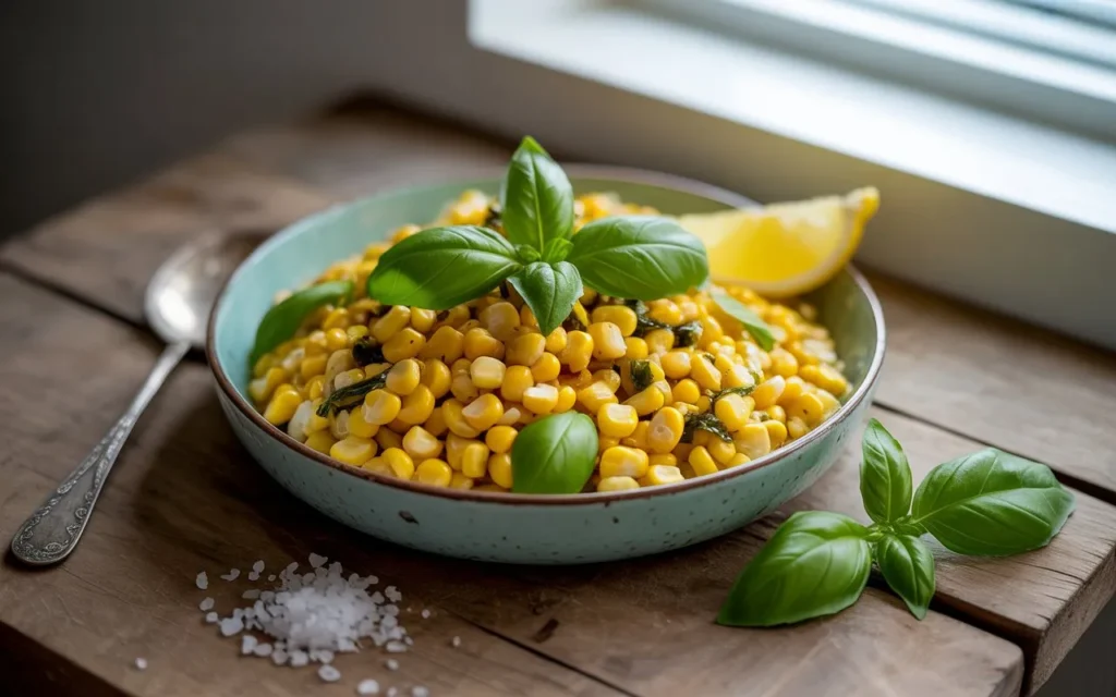 Chilled Corn & Basil