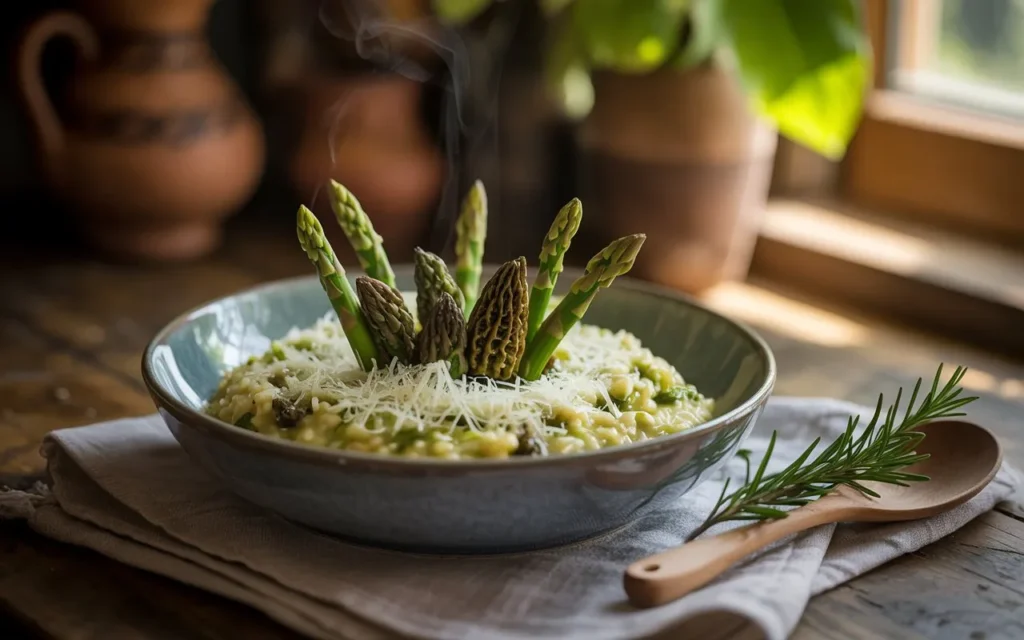 Morel & Asparagus Risotto
