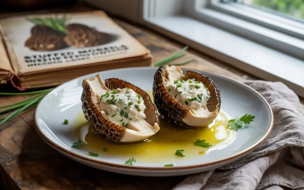 Stuffed Morels with Herbed Cream Cheese