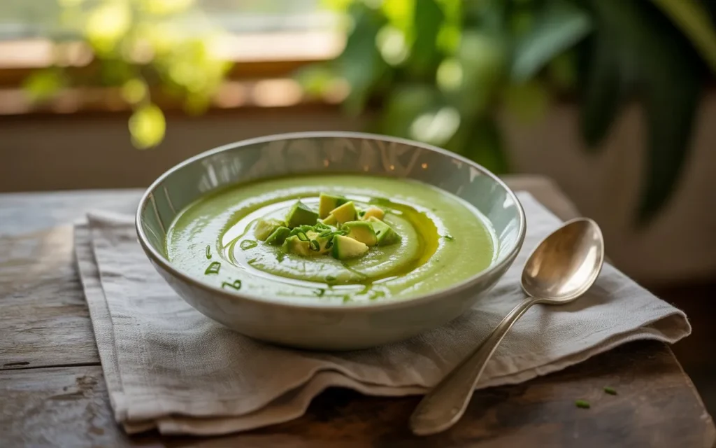Creamy Avocado-Cucumber Soup