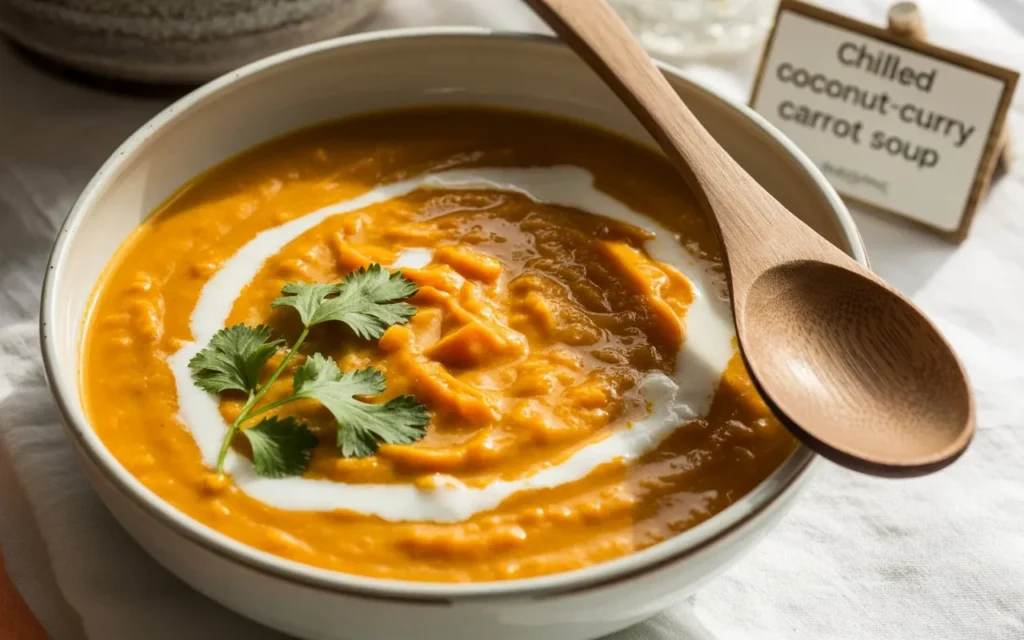 Chilled Coconut-Curry Carrot Soup