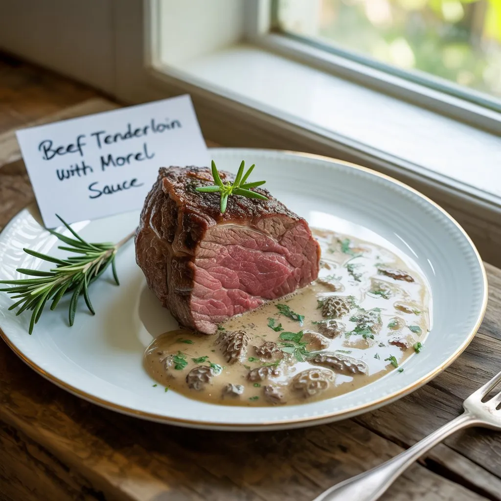 Beef Tenderloin with Morel Sauce